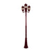 Buy Post Lights Australia Vienna Post 3 Lights H2370mm Burgundy Aluminium - 15976