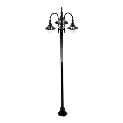 Buy Post Lights Australia Monaco Post 3 Lights H2380mm Black Aluminium - 15861