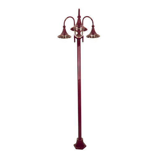 Buy Post Lights Australia Monaco Post 3 Lights H2380mm Burgundy Aluminium - 15862
