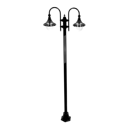 Buy Post Lights Australia Monaco Post 2 Lights H2380mm Black Aluminium - 15867