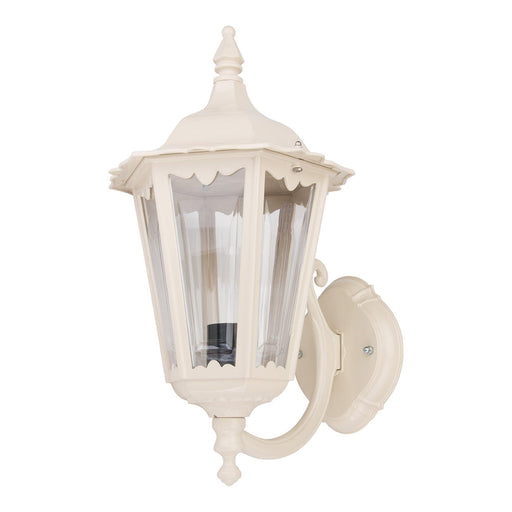 Buy Outdoor Wall Lanterns Australia Chester Outdoor Wall Lantern Up Bracket H422mm Beige Aluminium - 15038