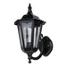 Buy Outdoor Wall Lanterns Australia Chester Outdoor Wall Lantern Up Bracket H422mm Black Aluminium - 15039