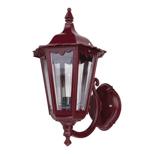 Buy Outdoor Wall Lanterns Australia Chester Outdoor Wall Lantern Up Bracket H422mm Burgundy Aluminium - 15040