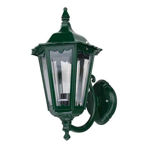Buy Outdoor Wall Lanterns Australia Chester Outdoor Wall Lantern Up Bracket H422mm Green Aluminium - 15041
