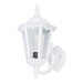 Buy Outdoor Wall Lanterns Australia Chester Outdoor Wall Lantern Up Bracket H422mm White Aluminium - 15043
