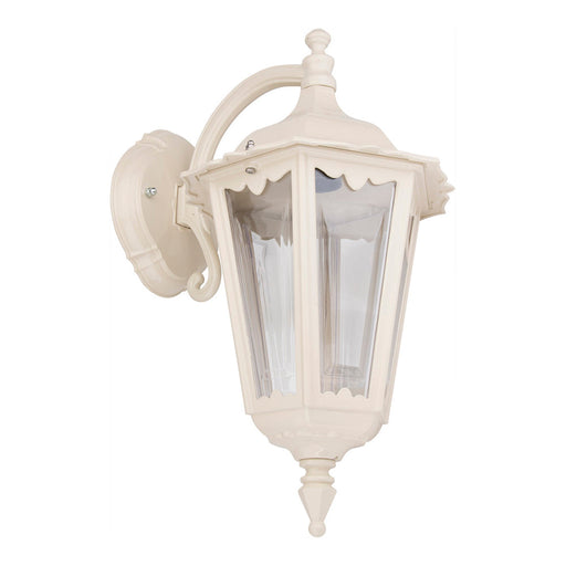 Buy Outdoor Wall Lanterns Australia Chester Outdoor Wall Lantern Down Bracket H422mm Beige Aluminium - 15044