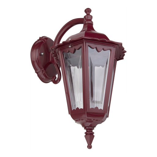 Buy Outdoor Wall Lanterns Australia Chester Outdoor Wall Lantern Down Bracket H422mm Burgundy Aluminium - 15046