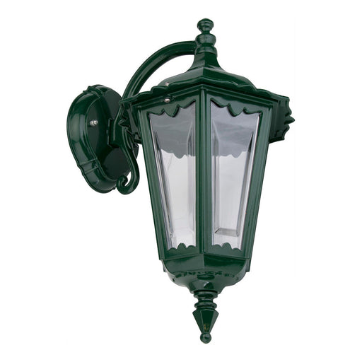Buy Outdoor Wall Lanterns Australia Chester Outdoor Wall Lantern Down Bracket H422mm Green Aluminium - 15047