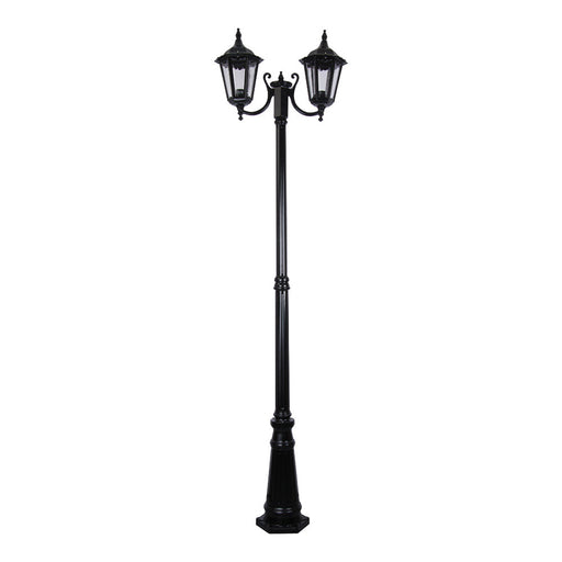 Buy Post Lights Australia Chester Post 2 Lights H2420mm Black Aluminium - 15051