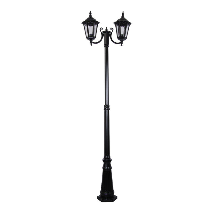 Buy Post Lights Australia Chester Post 2 Lights H2420mm Black Aluminium - 15051