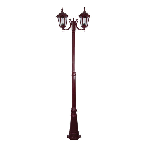 Buy Post Lights Australia Chester Post 2 Lights H2420mm Burgundy Aluminium - 15052