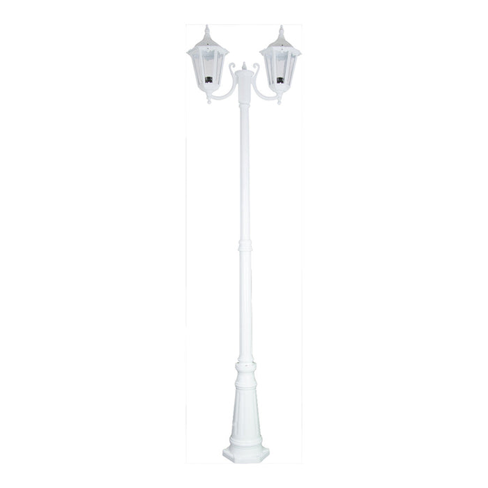 Buy Post Lights Australia Chester Post 2 Lights H2420mm White Aluminium - 15055