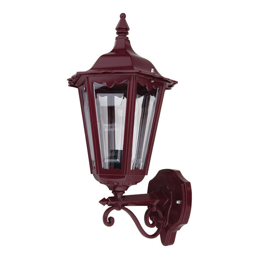 Buy Outdoor Wall Lanterns Australia Chester Outdoor Wall Lantern Up Bracket Burgundy Aluminium - 14974