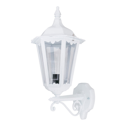 Buy Outdoor Wall Lanterns Australia Chester Outdoor Wall Lantern Up Bracket White Aluminium - 14977