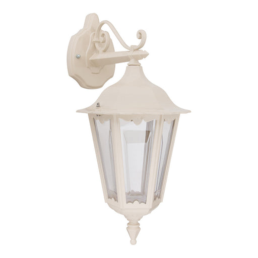 Buy Outdoor Wall Lanterns Australia Chester Outdoor Wall Lantern Down Bracket Beige Aluminium - 14978