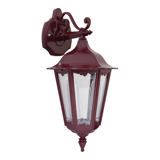 Buy Outdoor Wall Lanterns Australia Chester Outdoor Wall Lantern Down Bracket Burgundy Aluminium - 14980