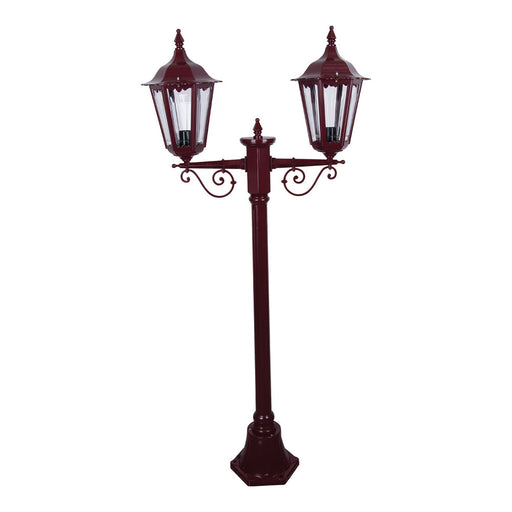 Buy Post Lights Australia Chester Post 2 Lights H1430mm Burgundy Aluminium - 14998