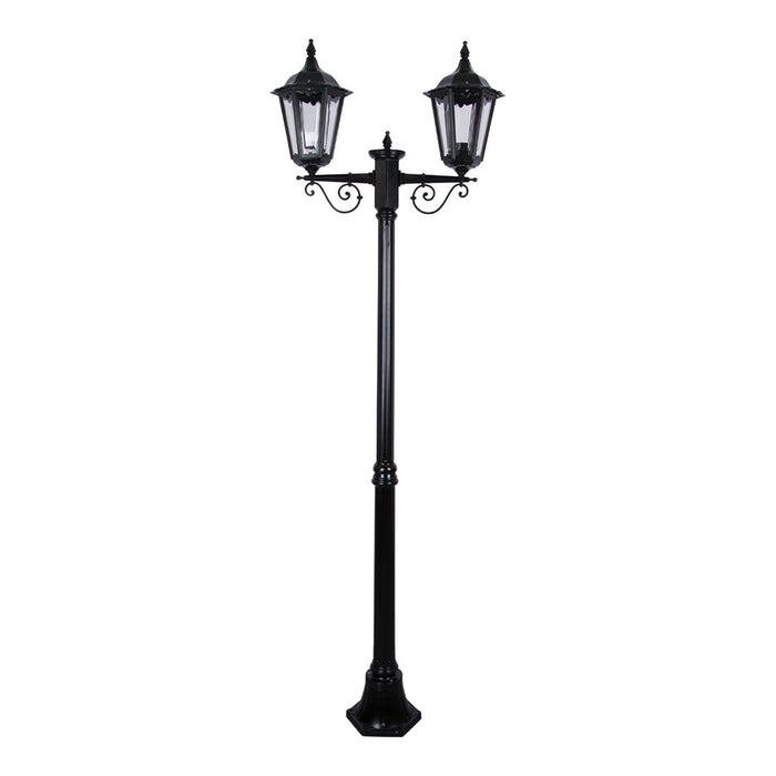Buy Post Lights Australia Chester Post 2 Lights H2110mm Black Aluminium - 15009