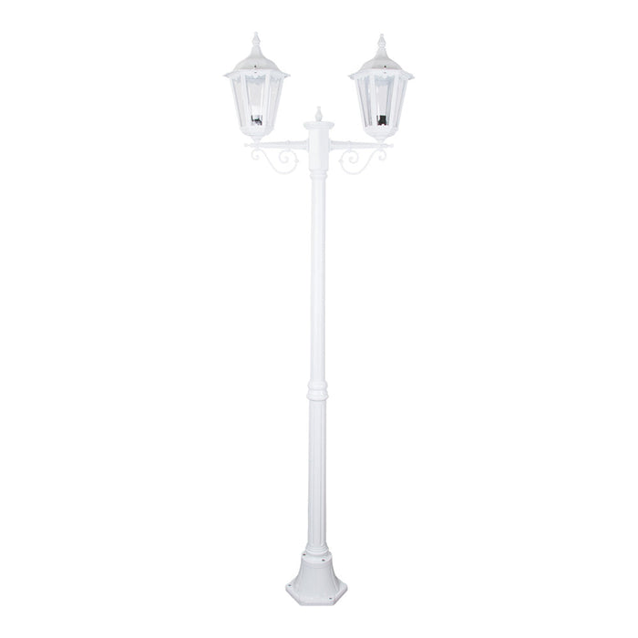 Buy Post Lights Australia Chester Post 2 Lights H2110mm White Aluminium - 15013