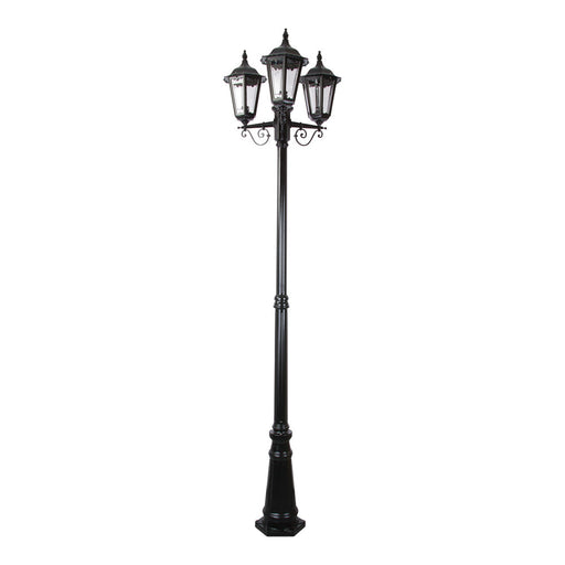 Buy Post Lights Australia Chester Post 3 Lights H2420mm Black Aluminium - 15027