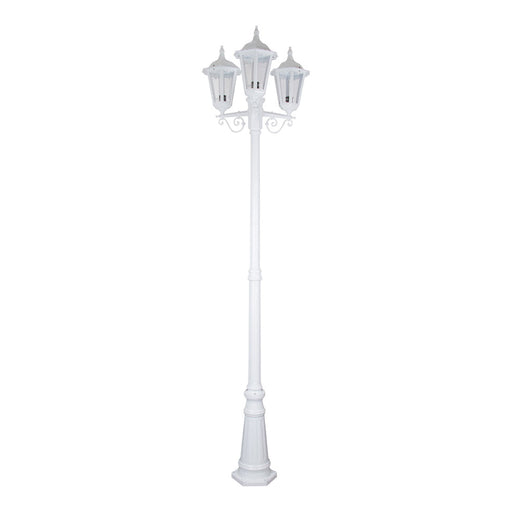 Buy Post Lights Australia Chester Post 3 Lights H2420mm White Aluminium - 15031