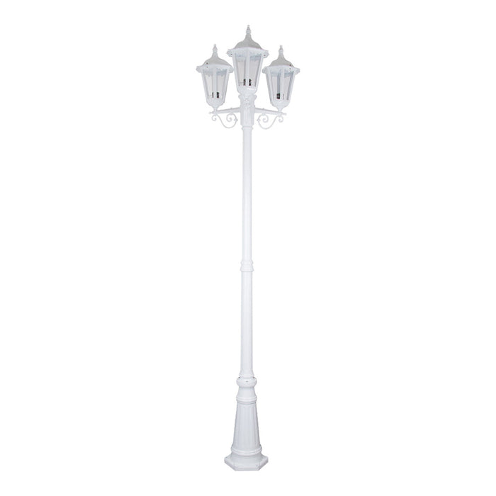 Buy Post Lights Australia Chester Post 3 Lights H2420mm White Aluminium - 15031