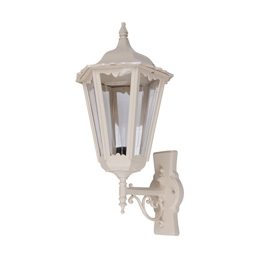 Buy Outdoor Wall Lanterns Australia Chester Outdoor Wall Lantern Up Bracket H655mm Beige Aluminium - 15062