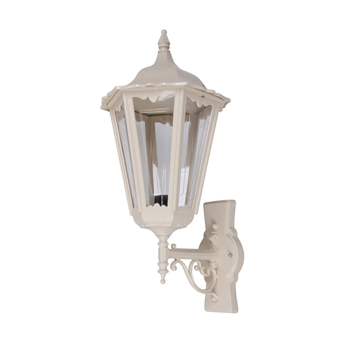 Buy Outdoor Wall Lanterns Australia Chester Outdoor Wall Lantern Up Bracket H655mm Beige Aluminium - 15062