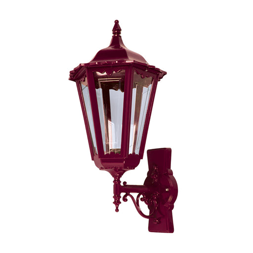 Buy Outdoor Wall Lanterns Australia Chester Outdoor Wall Lantern Up Bracket H655mm Burgundy Aluminium - 15064