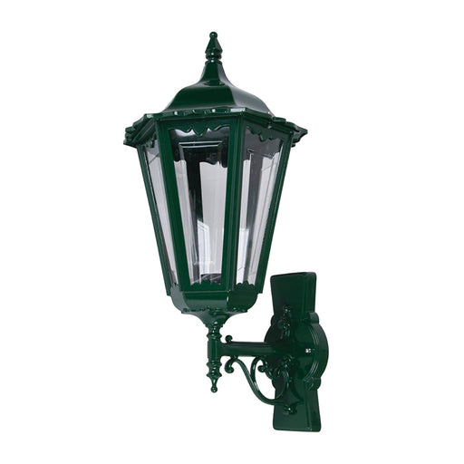 Buy Outdoor Wall Lanterns Australia Chester Outdoor Wall Lantern Up Bracket H655mm Green Aluminium - 15065