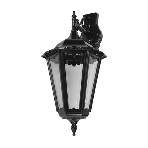 Buy Outdoor Wall Lanterns Australia Chester Outdoor Wall Lantern Down Bracket H575mm Black Aluminium - 15069