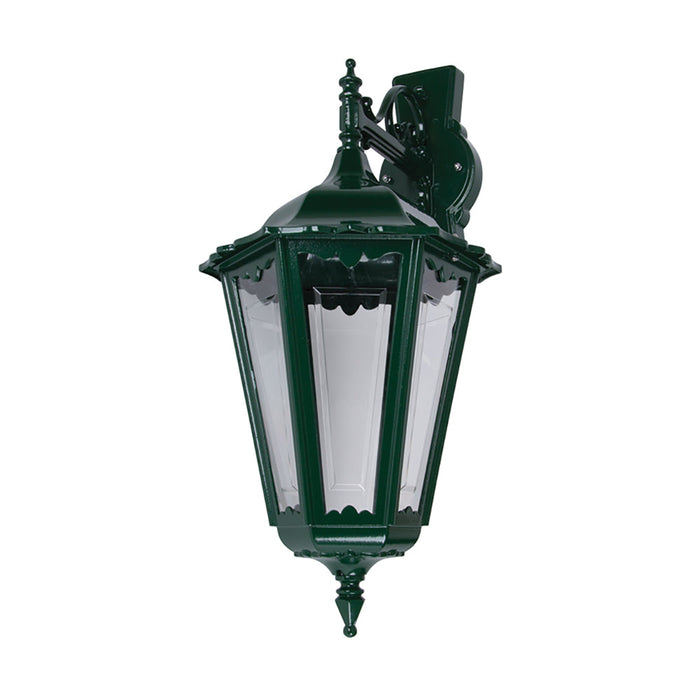 Buy Outdoor Wall Lanterns Australia Chester Outdoor Wall Lantern Down Bracket H575mm Green Aluminium - 15071