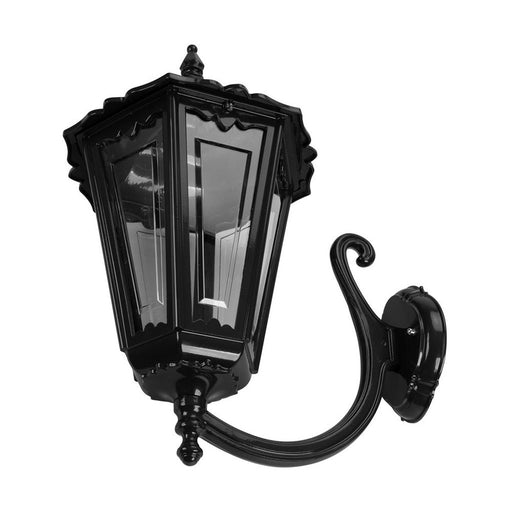 Buy Outdoor Wall Lanterns Australia Chester Outdoor Wall Lantern Up Bracket H655mm Black Aluminium - 15099