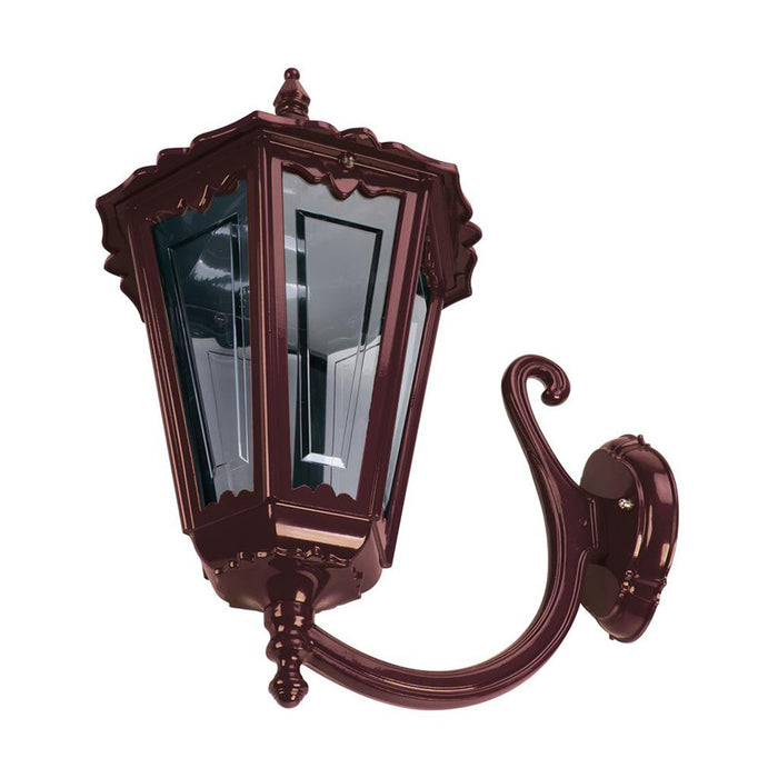 Buy Outdoor Wall Lanterns Australia Chester Outdoor Wall Lantern Up Bracket H655mm Burgundy Aluminium - 15100