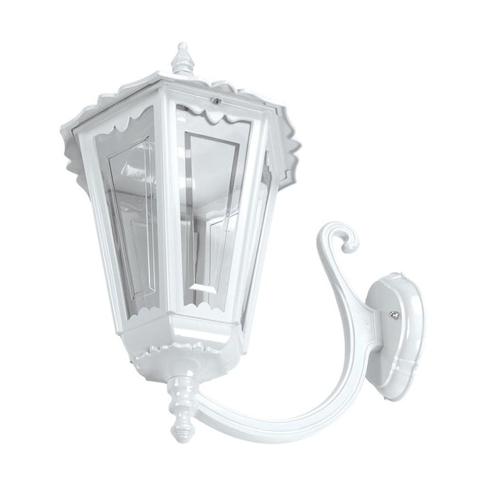 Buy Outdoor Wall Lanterns Australia Chester Outdoor Wall Lantern Up Bracket H655mm White Aluminium - 15102
