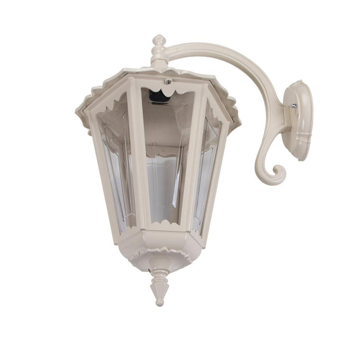 Buy Outdoor Wall Lanterns Australia Chester Outdoor Wall Lantern Down Bracket H655mm Beige Aluminium - 15103