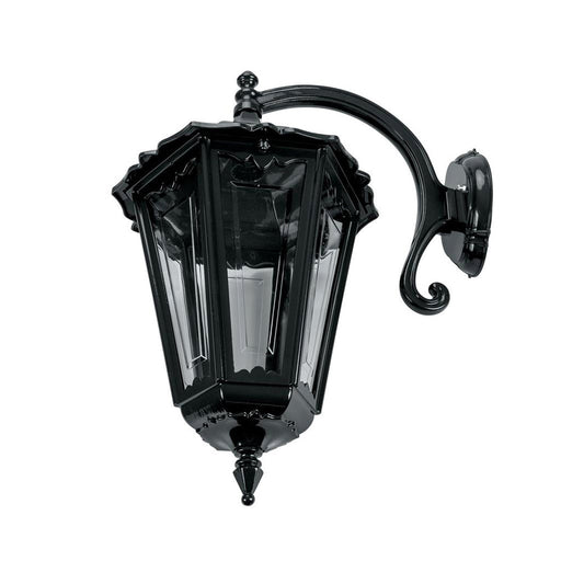 Buy Outdoor Wall Lanterns Australia Chester Outdoor Wall Lantern Down Bracket H655mm Black Aluminium - 15104