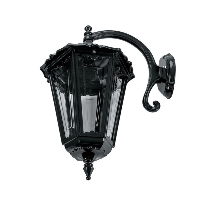 Buy Outdoor Wall Lanterns Australia Chester Outdoor Wall Lantern Down Bracket H655mm Black Aluminium - 15104