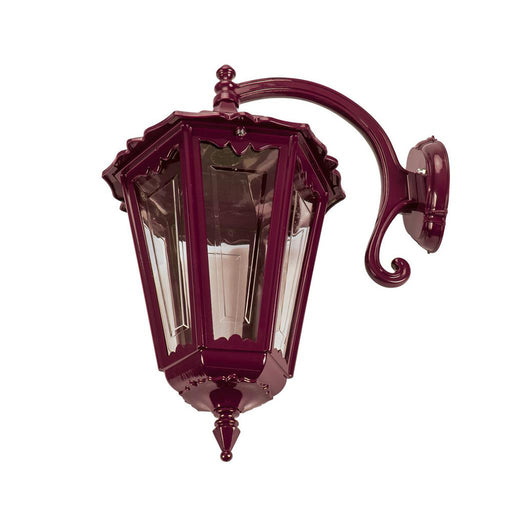 Buy Outdoor Wall Lanterns Australia Chester Outdoor Wall Lantern Down Bracket H655mm Burgundy Aluminium - 15105