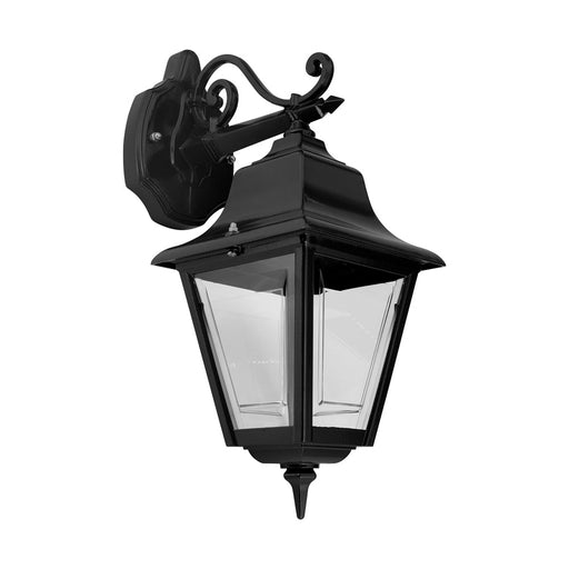 Buy Outdoor Wall Lanterns Australia Paris Outdoor Wall Lantern Down Bracket H450mm Black Aluminium - 15123