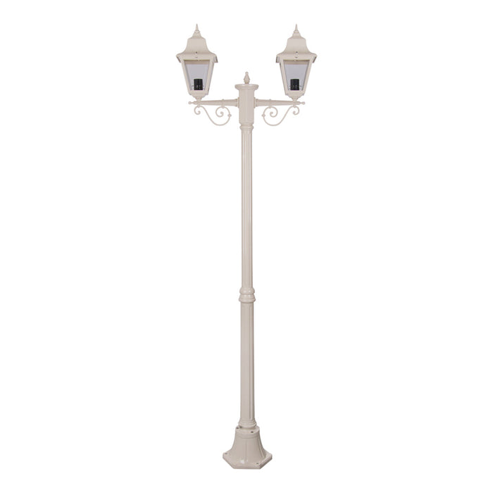 Buy Post Lights Australia Paris Post 2 Lights H2020mm Beige Aluminium - 15152