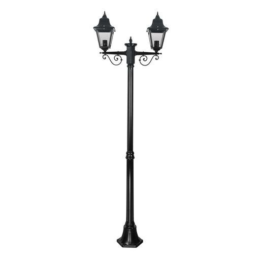 Buy Post Lights Australia Paris Post 2 Lights H2020mm Black Aluminium - 15153
