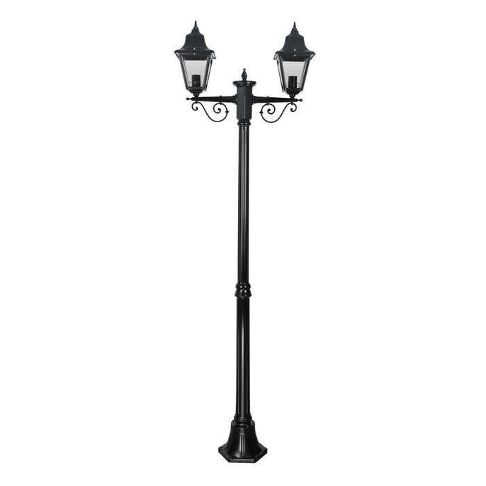 Buy Post Lights Australia Paris Post 2 Lights H2020mm Black Aluminium - 15153