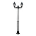 Buy Post Lights Australia Paris Post 2 Lights H2020mm Black Aluminium - 15153
