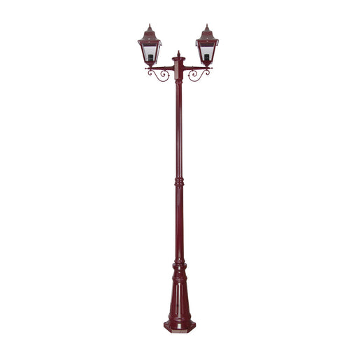 Buy Post Lights Australia Paris Post 2 Lights H2370mm Burgundy Aluminium - 15166