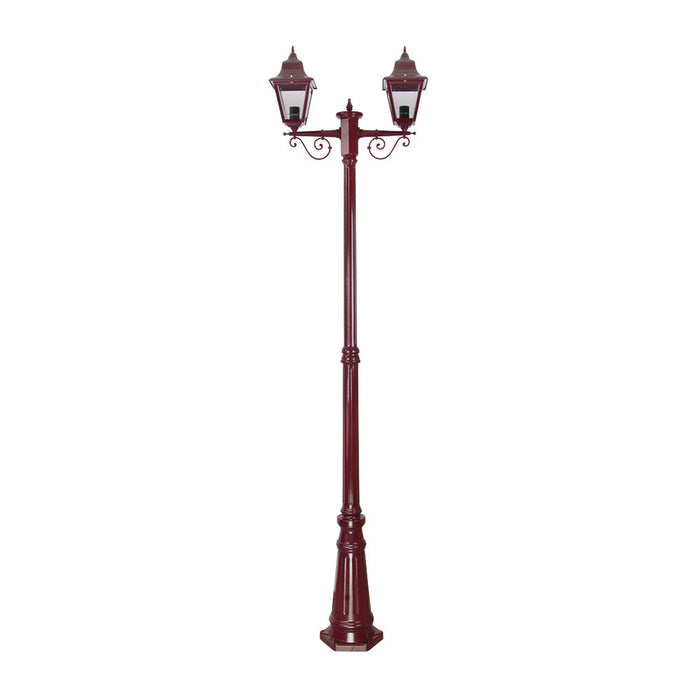 Buy Post Lights Australia Paris Post 2 Lights H2370mm Burgundy Aluminium - 15166