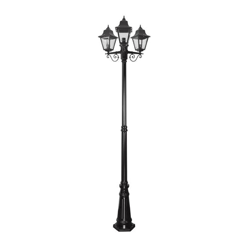 Buy Post Lights Australia Paris Post 3 Lights H2370mm Black Aluminium - 15171