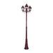Buy Post Lights Australia Paris Post 3 Lights H2370mm Burgundy Aluminium - 15172