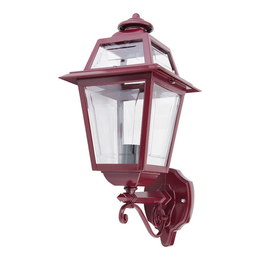 Buy Outdoor Wall Lanterns Australia Avignon Outdoor Wall Lantern Up Bracket H500mm Burgundy Aluminium - 15196
