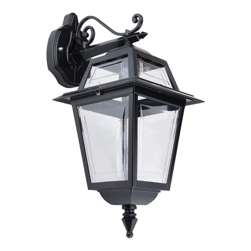 Buy Outdoor Wall Lanterns Australia Avignon Outdoor Wall Lantern Down Bracket H510mm Black Aluminium - 15201